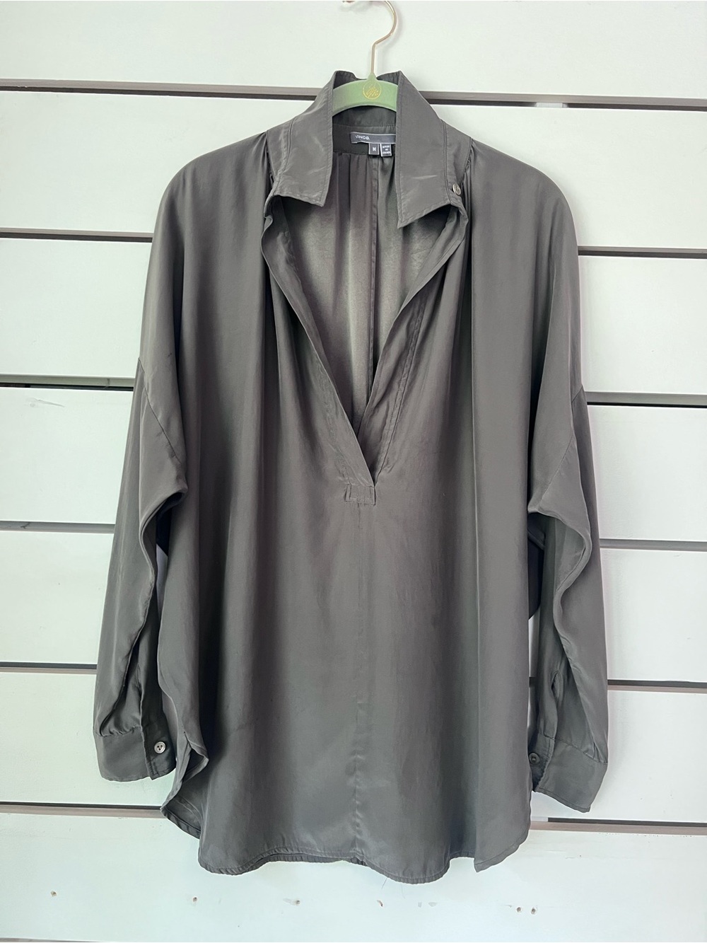 Vince 100% Silk V-Neck Blouse